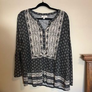 Long sleeve blouse